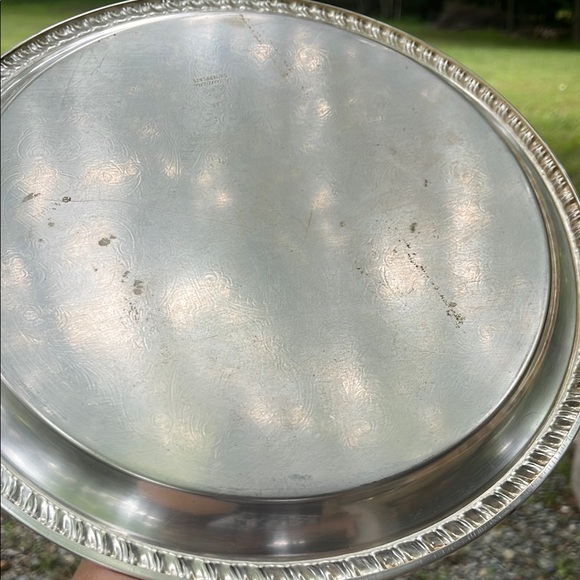 Elegant Silver Plated Serving Tray - Picture 7 of 13